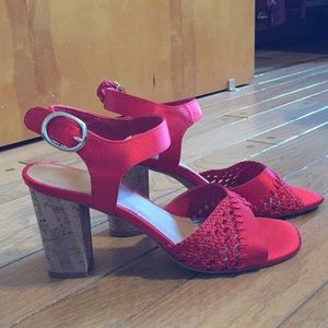 Anthropologie Farylrobin Never Worn Chic Red Heels